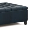 Harrison - Coffee Table Storage Ottoman - Distressed Dark Blue - Image 4