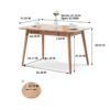 Round Corner Diagonal Leg Telescopic Table For 6-8 People To Meet Dining Table - Light Natural - Image 10