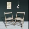Folding Chair, Foldable Style (Set of 2) - Natural - Image 2