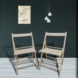 Folding Chair, Foldable Style (Set of 2) - Natural