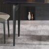 70.87" Modern Artificial Stone Curved Metal Leg Dining Table, Can Accommodate 6-8 People - Black - Image 7