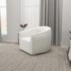 Elise - Mid-Century Modern Swivel Chair - White - Image 14