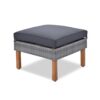 9 Piece Patio Rattan Furniture Set, Outdoor Conversation Set With Acacia Wood Legs And Tabletop, PE Rattan Sectional Sofa Set With Coffee Table, Washable Cushion - Gray - Image 13