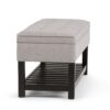 Cosmopolitan - Storage Ottoman Bench With Open Bottom - Cloud Gray - Image 4