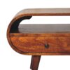 Circular TV Stand - Chestnut - Image 5