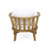 3 Piece Patio Furniture Set, Outdoor Acacia Wood Patio Club Chair With Table, Wooden Patio Furniture, Waterproof Thick Cushion Deep Seating For Porch - Teak / White - Image 8