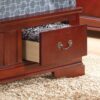 Louis Phillipe - Twin Storage Modern Bed - Cherry - Image 4