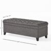 Juliana - Stylish Storage Ottoman With Extra Seating - Gray - Image 2