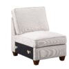 Rene - Sectional Sofa With Ottoman - Beige - Image 3