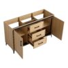 Original 60" Freestanding Bathroom Vanity With Double Resin Sink Plywood Soft Closing Doors & Drawers - Oak - Image 17