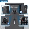 2.02 Cubic Ft Biometric Keypad Fire Resistant Safe - Black - Image 14