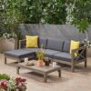 Alcove - L Shape Sofa Set - Dark Gray - Image 5