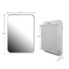 Recessed Metal Framed Medicine Cabinet With Mirror And Adjustable Shelves Wall Mirror With Storage For Bathroom - White - Image 8