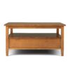 Warm Shaker - Square Coffee Table - Light Golden Brown - Image 3