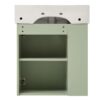 Modern Floating Bathroom Vanity With Ceramic Basin, Perfect For Small Bathrooms, Left Side Storage - Green - Image 15