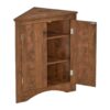 Triangle Bathroom Storage Cabinet With Adjustable Shelves, Freestanding Floor Cabinet For Home Kitchen - Brown - Image 16
