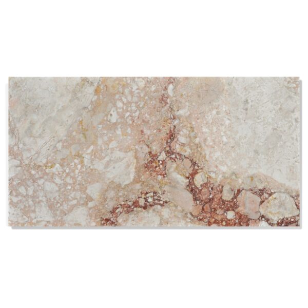 Diamond Polished Marble Tile For Wall And Floor Stone 12 X 24" - Pink