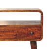 Nordic Style One Drawer & One Open Slot Console Table - Brown - Image 5
