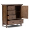 Redmond - Medium Storage Cabinet - Rustic Natural Aged Brown - Image 3