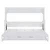 Full Size Murphy Bed With Hydraulic Lift & Desk Design - White - Image 4