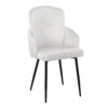 Dahlia - Contemporary Dining Chair (Set of 2) - Cream - Image 2