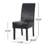 Contemporary Dining Chair (Set of 2) With Rubberwood Legs - Black - Image 3