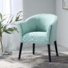 Sonorous - Upholstered Accent Chair With Low Back And Wood Legs - Light Blue / Black - Image 7