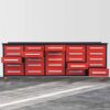 Workbench With Storage Drawers (25 Drawers) - Red - Image 7