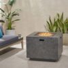 Modern Iron Square Fire Pit With 50, 000 Btu Output - Stone Gray - Image 4