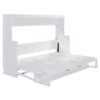 Full Size Murphy Bed With Hydraulic Lift & Desk Design - White - Image 2