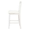 5 Pieces Counter Height Rustic Farmhouse Dining Room Wooden Bar Table Set With 2 Stools And 2 Chairs - White - Image 19