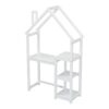 House-Shaped Wooden Writing Desk, Kids Study Table, Bookshelf & Toy Storage - White - Image 13