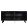 Stylish Storage Cabinet Sideboard With Unique Geometric Circle Door Design - Black - Image 14