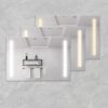 Bathroom Medicine Cabinet With Lights, LED Medicine Cabinet With Mirror, Double Door Lighted Medicine Cabinet With Defogger, Dimmer, Surface Mount - Silver - Image 6