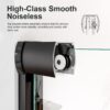 Modern Semi Frameless Double Sliding Shower Door With 1 / 4" Sgcc Tempered Glass - Matte Black - Image 7