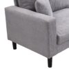 Modern Upholstered 2 Piece Sofa Set With 3 Seater And 2 Seater For Living Room - Light Gray - Image 16