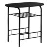 3 Pieces Dining Table Set, Small, Contemporary & Modern - Black - Image 4