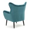 Alyssa - Velvet Arm Chair With Wingback Design - Teal - Image 8