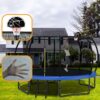 12Ft Recreational Kids Trampoline With Safety Enclosure Net & Ladder, Outdoor Recreational Trampolines - Blue - Image 11