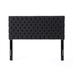 Annecy - Contemporary Upholstered Full / Queen Fabric Headboard - Charcoal Gray