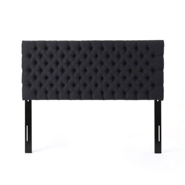 Annecy - Contemporary Upholstered Full / Queen Fabric Headboard - Charcoal Gray