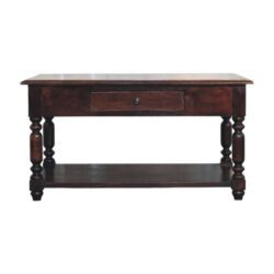 Turned Legs Console Table - Brown