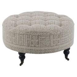 Upendo - Pattern Ottoman With Casters - Multi