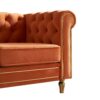 Chesterfield - Velvet Sofa 84.65" For Living Room - Orange - Image 10