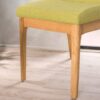 Contemporary Fabric Dining Chairs (Set of 2) - Green / Natural Oak - Image 6