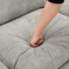 Cozy Upholstered Loveseat Sofa Oversized Comfy Comfy Cloud Sofa Double Cushion Loveseat Sofa Plush Cushion Sofa Couch For Living Room - Light Gray - Image 17