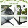 Pawhut - 14 Gallon Reptile Glass Terrarium Tank With Decor Kit Breeding Box Full View With Visually Appealing Sliding Screen Top For Lizards Frogs Snakes Spiders - Black - Image 4