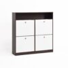 Modern Freestanding Shoe Storage Cabinet With 4 Flip Drawers - Walnut - Image 4