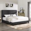 King Size Upholstered Platform Bed - Charcoal Gray - Image 15