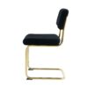 Modern Simple Light Luxury Dining Chair With Metal Legs, Teddy Material, (Set of 2) - Black - Image 11